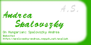 andrea spalovszky business card